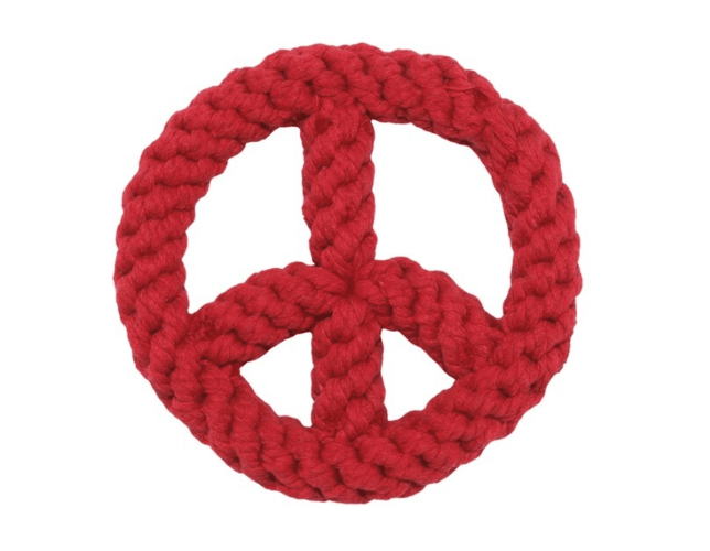 Jax & Bones Peace Sign Rope Dog Toy